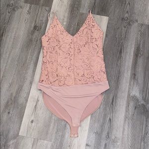 Pink Lace Bodysuit